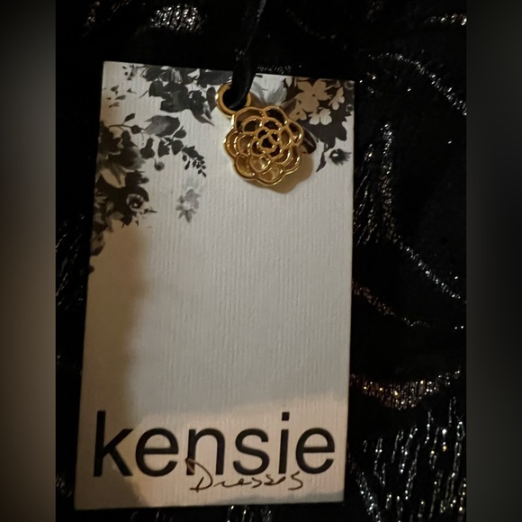 Kensie Knit Lurex Sheath Black Dress - Picture 11 of 12